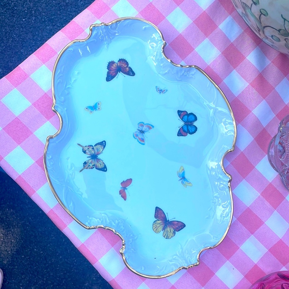 Limoges France  Butterfly Tray!